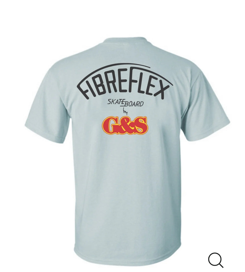 XL G&S Gordon and Smith FIBREFLEX T-Shirt - Powder Blue | Comfortable & Stylish Surfing & Casual Wear