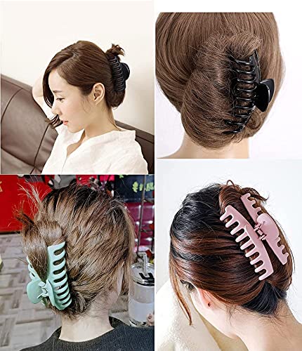 FAMEZA Pearl Hair Claw Clips for Women & Girls - Large Hair Clips for Thick or Thin Hair - Bling Hair Accessories for Birthday Gifts, Weddings, Parties & Daily Styling