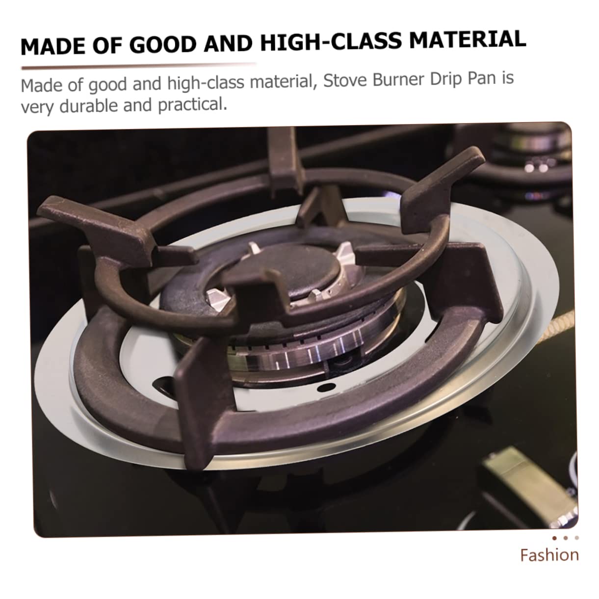 Angoily 4-Pack Stainless Steel Gas Stove Drip Trays - Heat-Resistant & Durable for Liquefied Gas Stoves, Countertop Cooking - Perfect for Kitchen, Camping & Outdoor BBQ Use