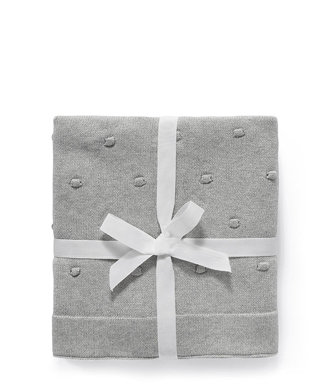 Personalized Baby Blanket - Soft Grey Knit Blanket for Newborns & Infants - Perfect for Nursery, Gift Giving & Photo Shoots