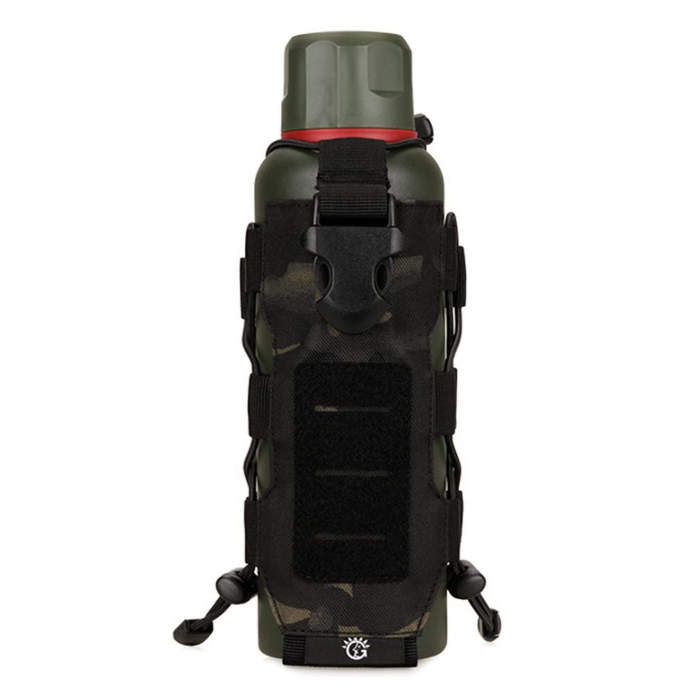 Tactical MOLLE Water Bottle Pouch - Adjustable Hydration Carrier for Hiking, Hunting & Outdoor