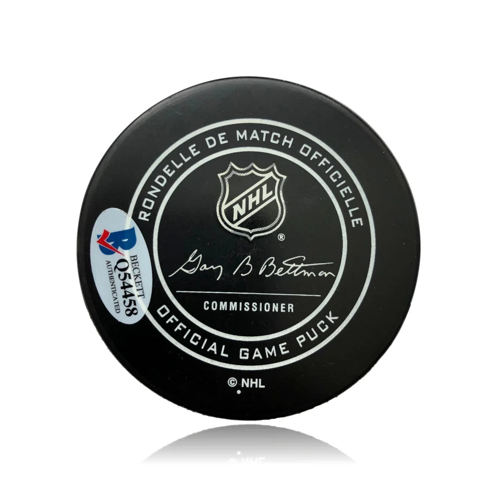 Jonathan Marchessault Autographed Vegas Golden Knights 1st Season Game-Used Puck - BAS Certified - VGK Memorabilia - Perfect for NHL Fans & Collectors