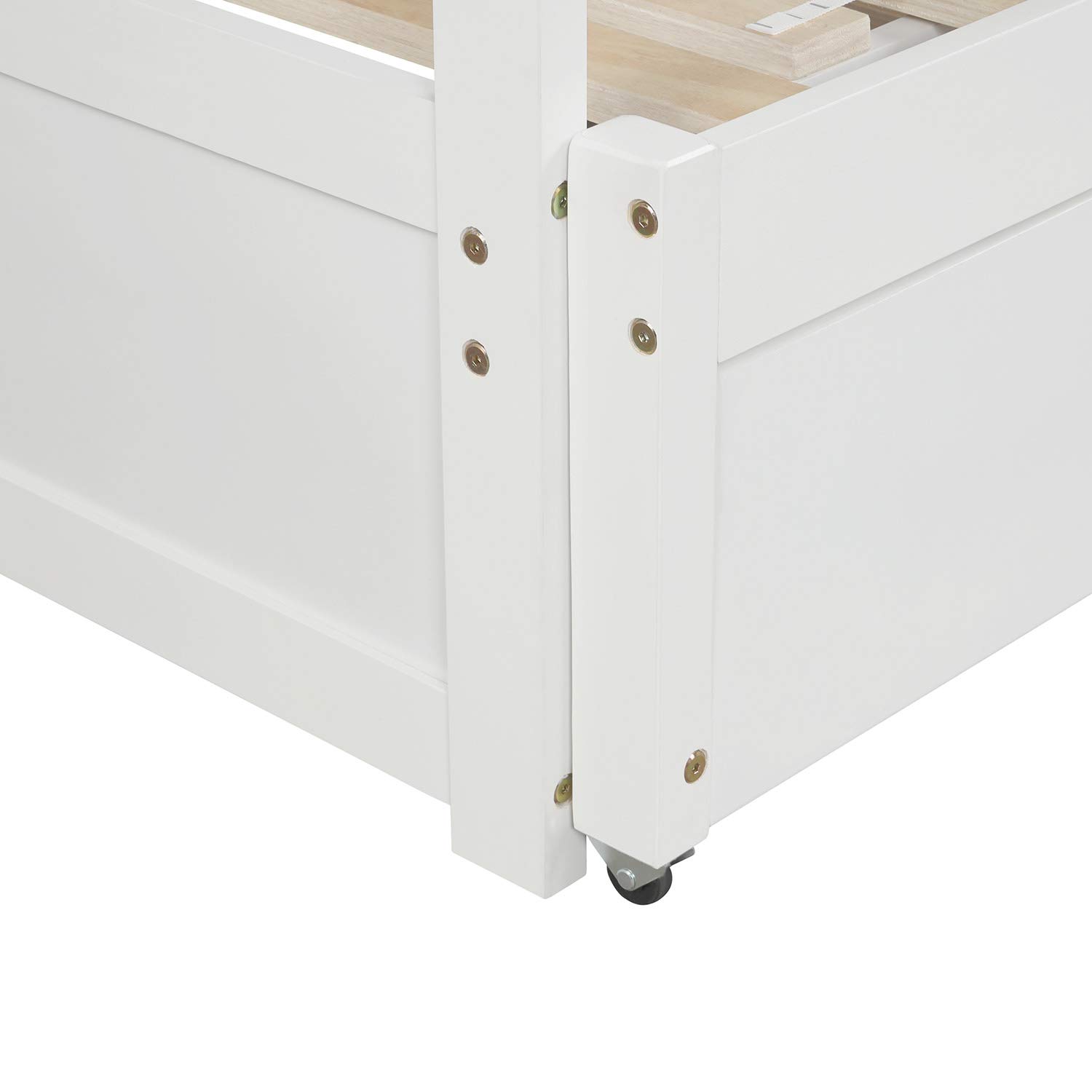 Convertible Daybed with Trundle - Twin to King Size Wooden Sofa Bed | Extendable Guest Bed for Small Spaces | Perfect for Living Room, Bedroom & Home Office (White)
