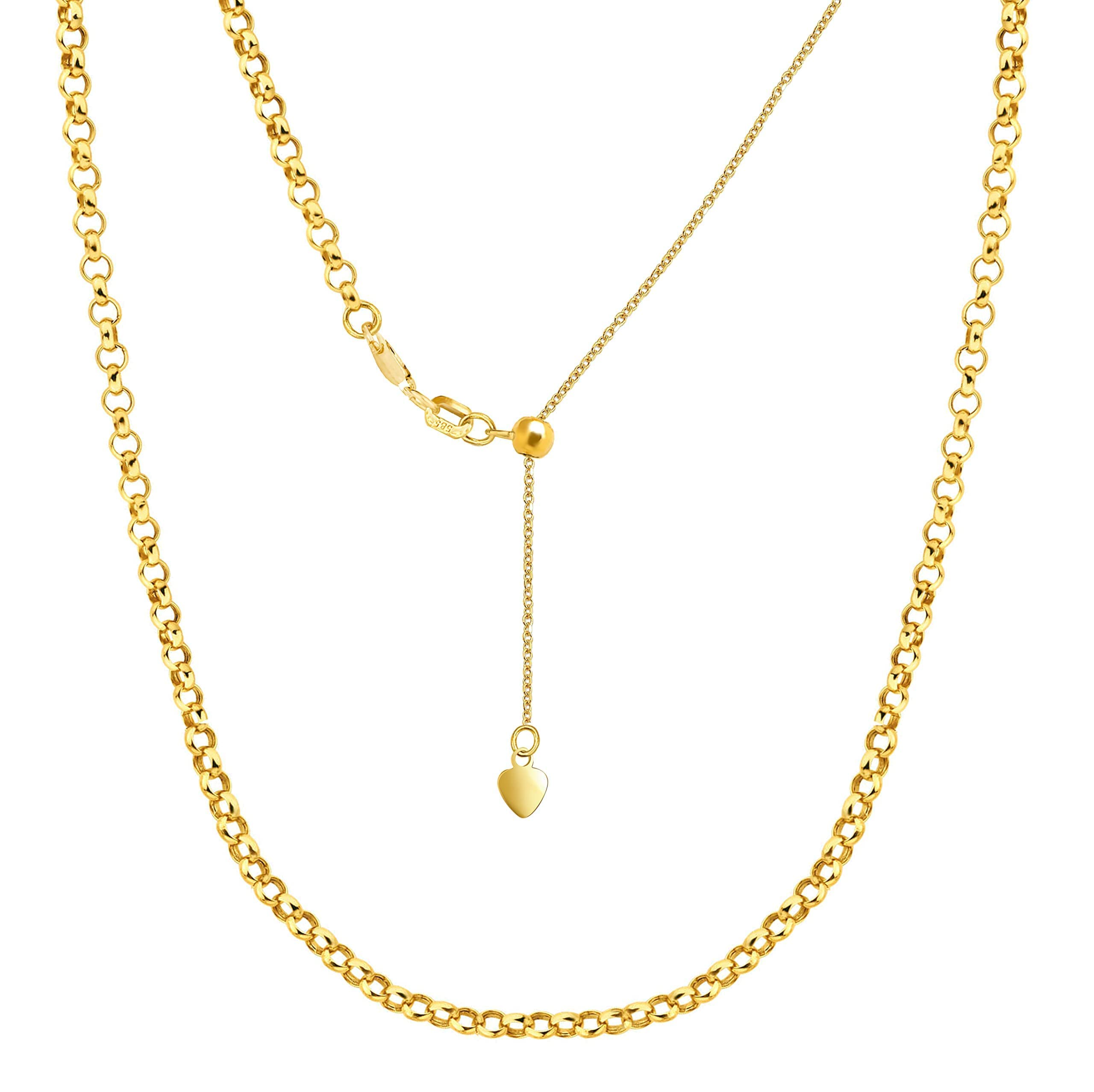 14K Real Gold Choker Necklaces for Women - Dainty Solid Gold Chain Necklace, Adjustable Minimalist Gold Choker for Everyday Wear, Gift, Party & Special Occasions