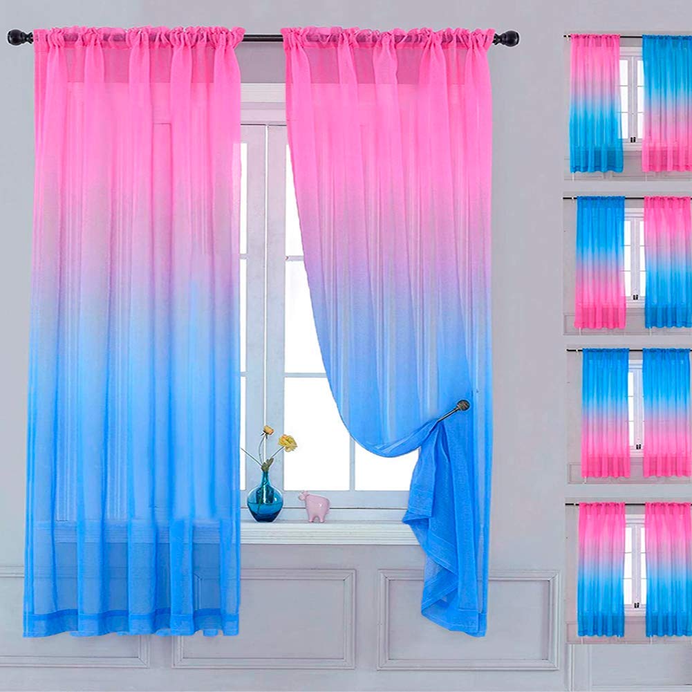 Yancorp Sheer Semi-Transparent Linen Curtains 40