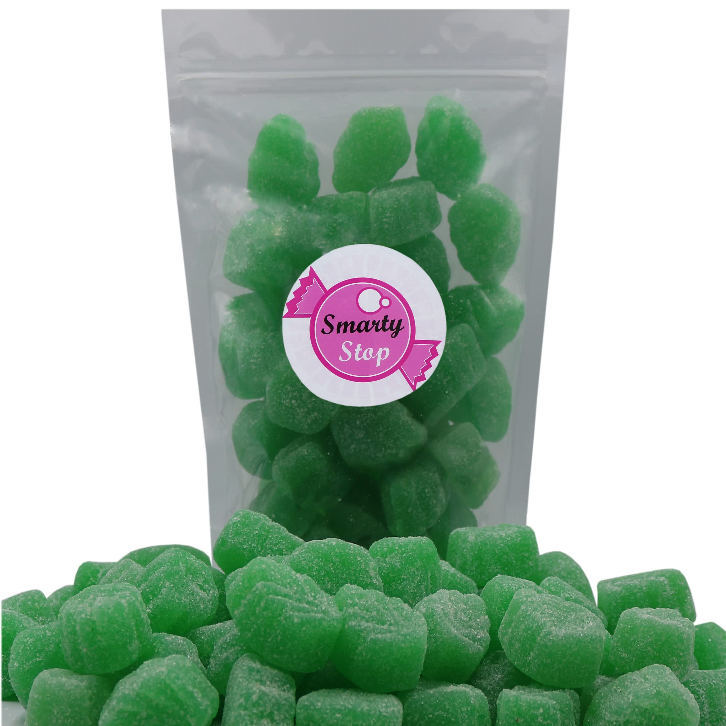 Smarty Stop Green Jelly Spearmint Leaves Slices Candy - 5 Pound Bulk Bag | Old-Fashioned Mint Flavored Chewy Candy | Perfect for Parties, Movie Nights & Office Treats