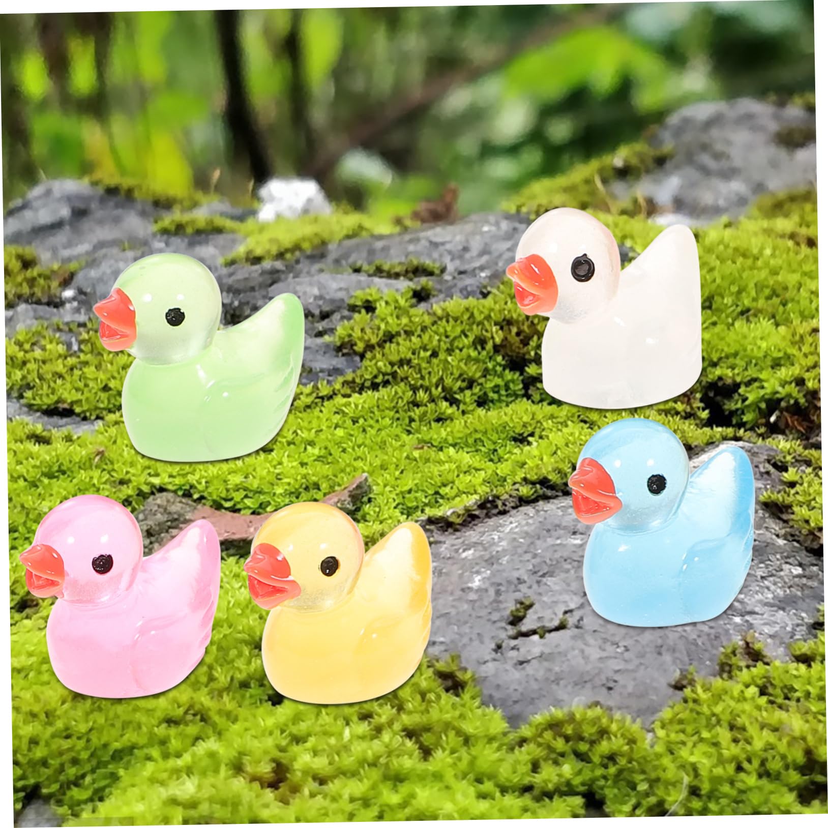 INOOMP 200 Pcs Mini Duck Toy Set - Cute Miniature Rubber Duck Figures for Kids Bath Time, Party Favors, Baby Shower Decorations & Sensory Play