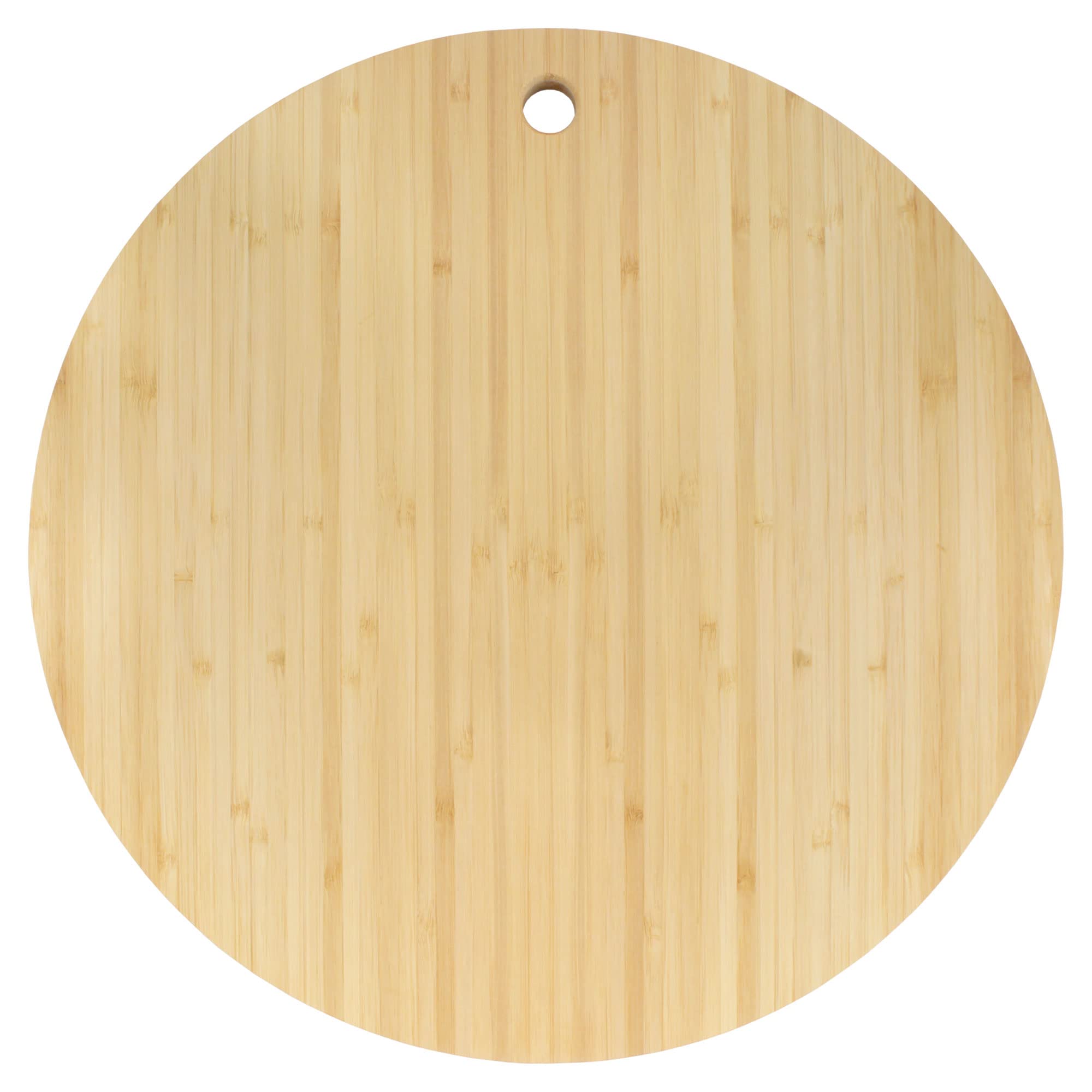 Premium Bamboo Round Cutting Board & Charcuterie Serving Tray - 15