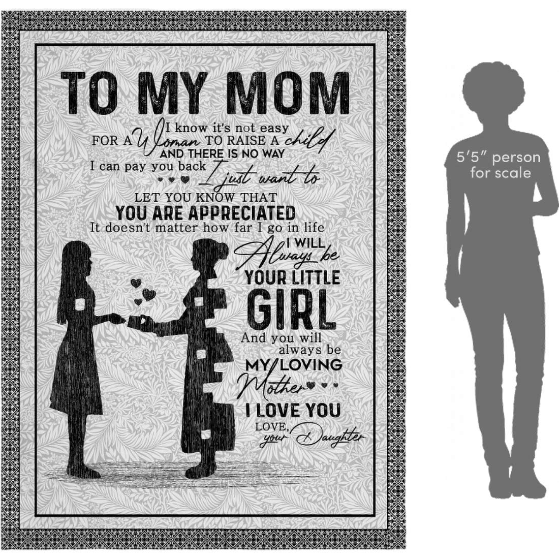 Personalized Fleece Blanket for Mom - Custom Mother's Day Gift with Kids' Names - 
