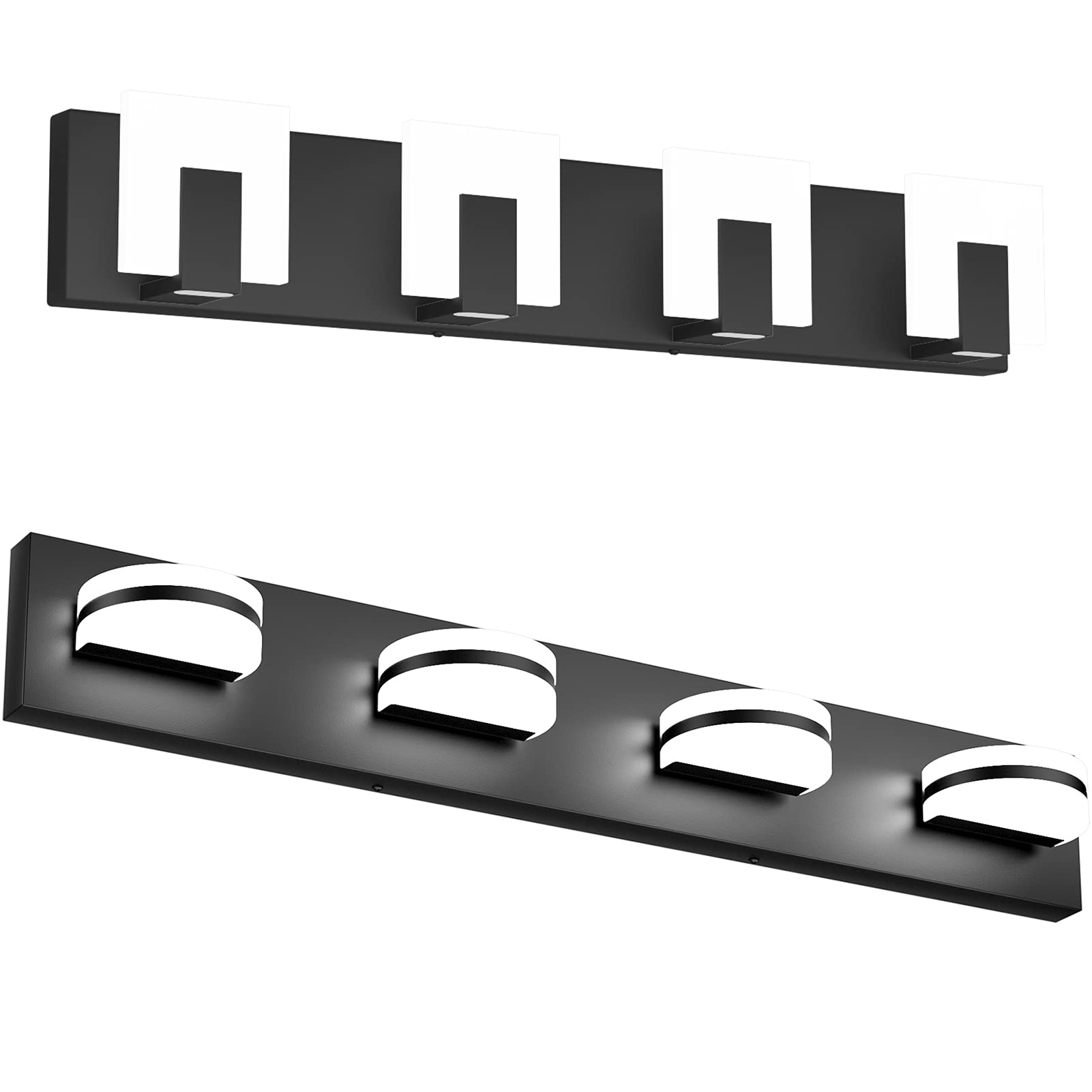 Aipsun Modern Black LED Bathroom Vanity Light - Up and Down Lighting Fixture for Mirror, Wall Sconce, Dressing Room & Powder Room Decor