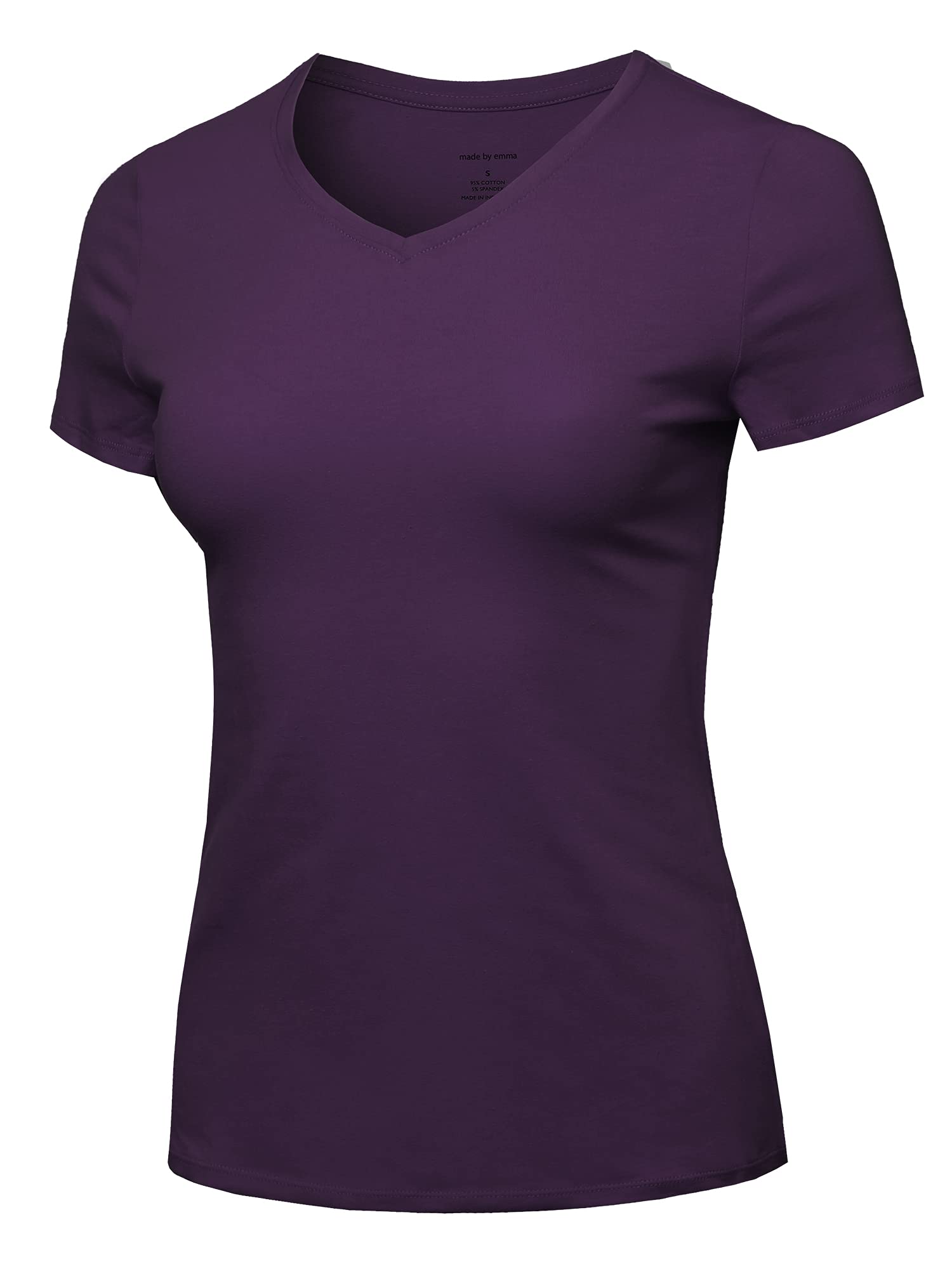 Women's Slim-Fit Cotton V-Neck T-Shirts - Soft Basic Tees for Everyday Wear | Perfect for Casual Outfits, Layering & Summer Wardrobe