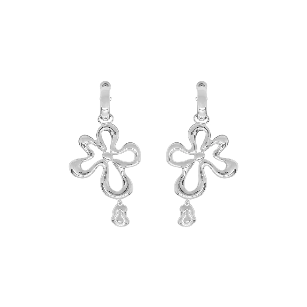 Dahlia Flower Earrings for Women - Sterling Silver Dangle Earrings - Elegant Floral Jewelry for Parties, Weddings & Special Occasions
