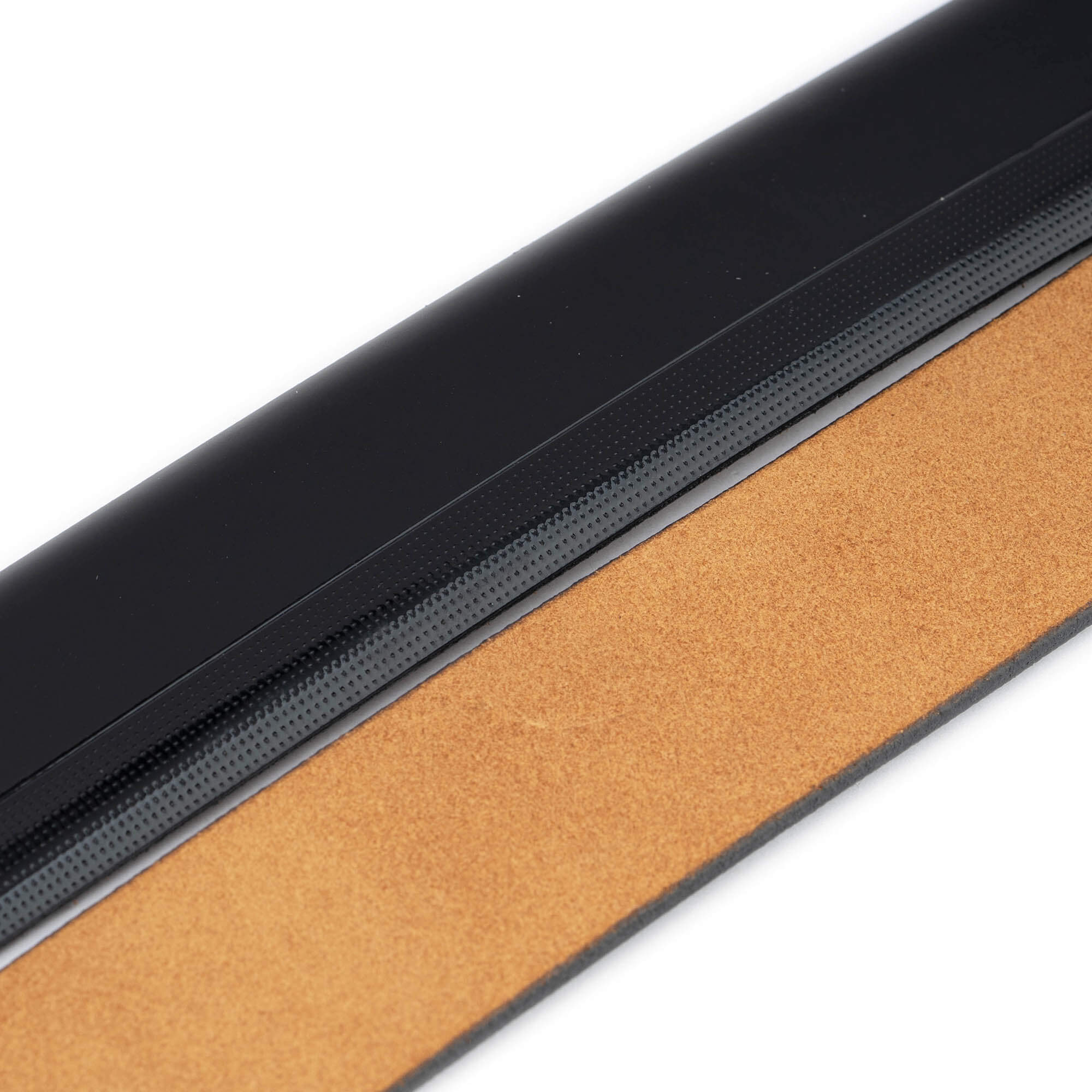 Premium Men's Black Patent Leather Belt with Dotted Line Design - 3.5 cm Width - Formal & Business Attire Accessory for Office, Weddings & Special Occasions