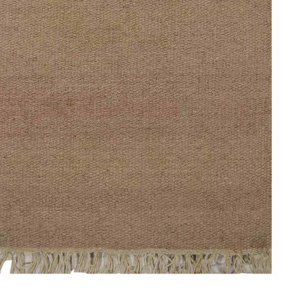Hand Woven Flat Weave Kilim Wool Eco-Friendly Area Rugs - 3'x13' Runner, Cream Solid Plain Design, Low Pile Handmade Carpet for Living Room, Bedroom, Hallway | Sustainable & Non-Slip Home Decor