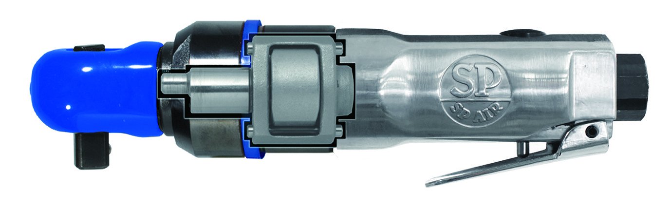 SP Air Corporation SP-1765HD 3/8-Inch Super-Fast Mini Impact Ratchet Wrench - Compact & Powerful for Automotive Repair, DIY Projects & Tight Spaces