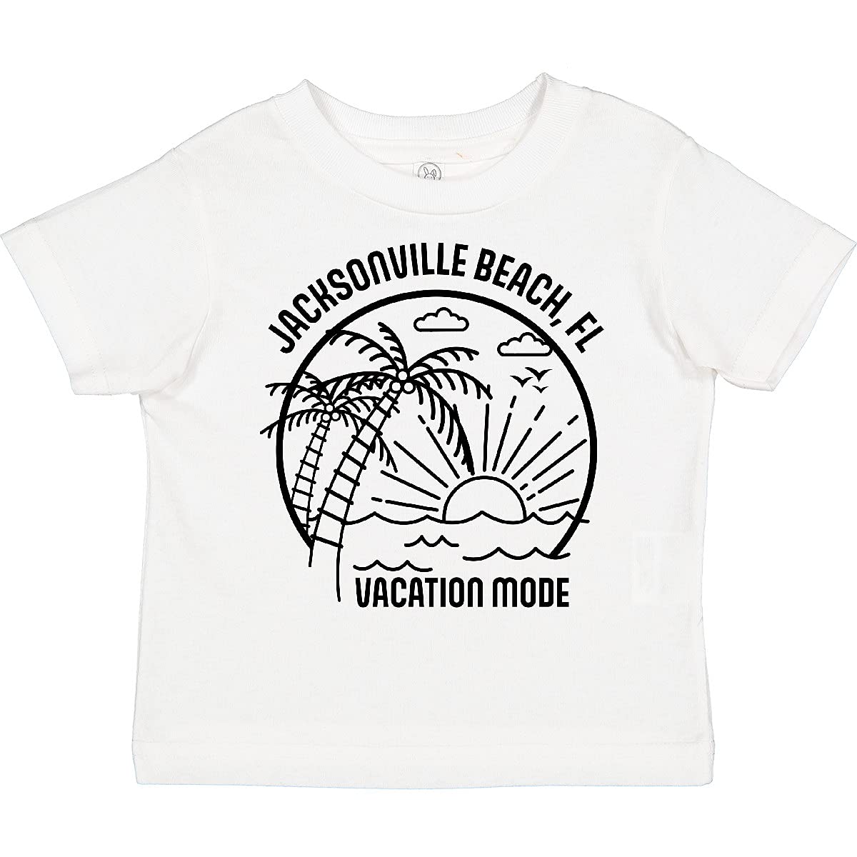 Inktastic Summer Vacation Mode Jacksonville Beach Florida Toddler T-Shirt - Cute Kids Beach Outfit for Florida Travel & Family Vacations