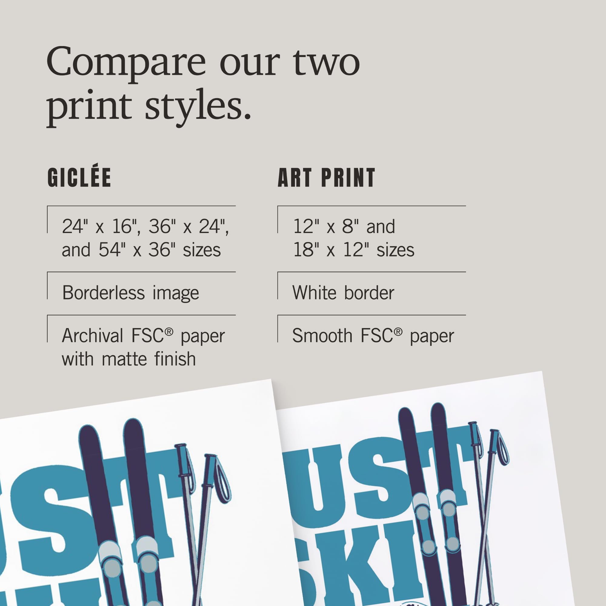 Lantern Press 16x24 Inch Giclee Print - Big Sky Montana Ski Landscape Art with Ski Boards & Poles | Perfect for Home Decor, Office Wall Art & Ski Lodge Decoration