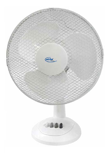 Elta Germany 9030 12-Inch Oscillating Table Fan - 220V for Home, Office & Dorm Room Cooling | Quiet High-Velocity Air Circulation Fan