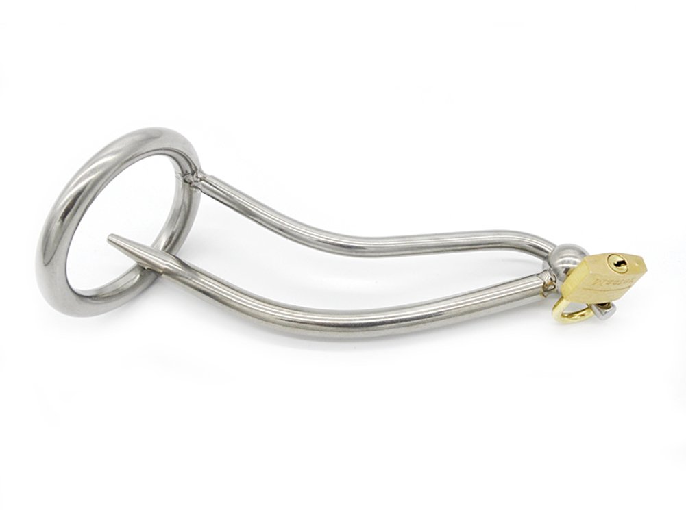 Stainless Steel Male Chastity Cage Device for Penis Exercise & Bondage Fetish - 1.57 inch (40mm) Locking Belt Sex Toy for Men | BDSM, Couples Play & Fetish Wear