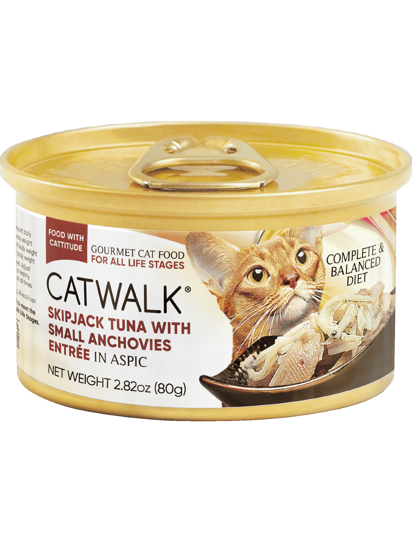 Premium Skipjack Tuna & Small Anchovies in Aspic Jelly - Grain-Free Cat Wet Food (80g) - High Protein Meal for Adult & Senior Cats - Perfect for Picky Eaters & Special Occasions