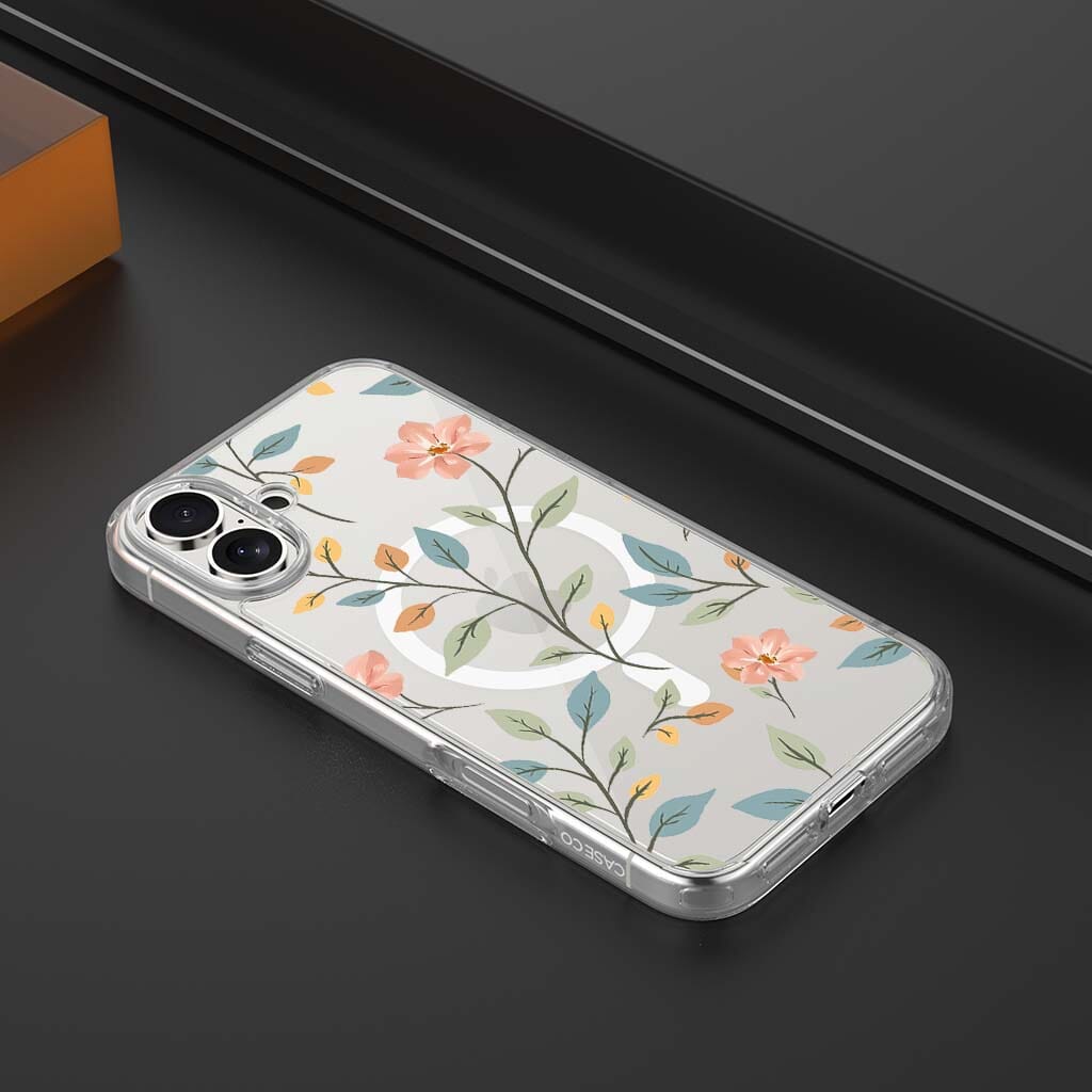 MagSafe iPhone 16 Clear Case with Easter Floral Design - Slim Protective Cover for Spring & Holiday Season - Perfect for Daily Use, Travel & Gift Giving