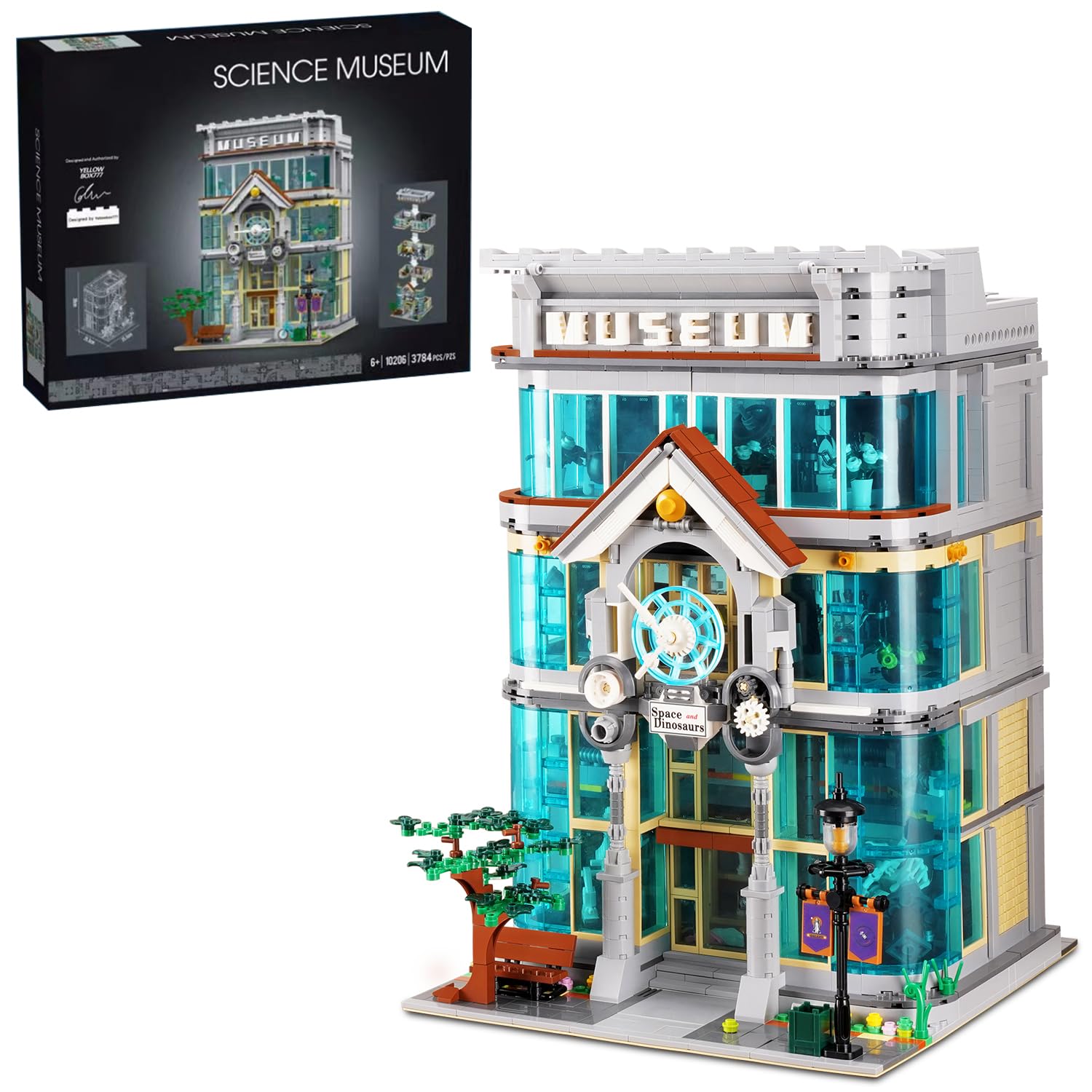 MISINI Architecture 10206 Science Museum Building Set - 3784 PCS MOC Modular Street View Model Kit for Adults, STEM Educational Building Blocks for Men & Women - Perfect for Home Decoration, Office Display & Collector's Showcase