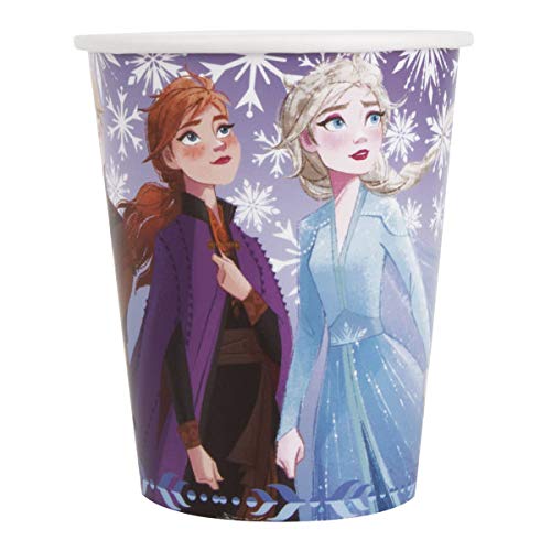 Frozen Elsa & Anna Princess Birthday Party Supplies Set - 16 Cake Plates, 16 Napkins, 16 Cups, Hanging Swirl Decor, Birthday Banner, Dinosaur Stickers - Perfect for Disney Themed Parties, Kids Birthday Celebrations & Frozen Character Events