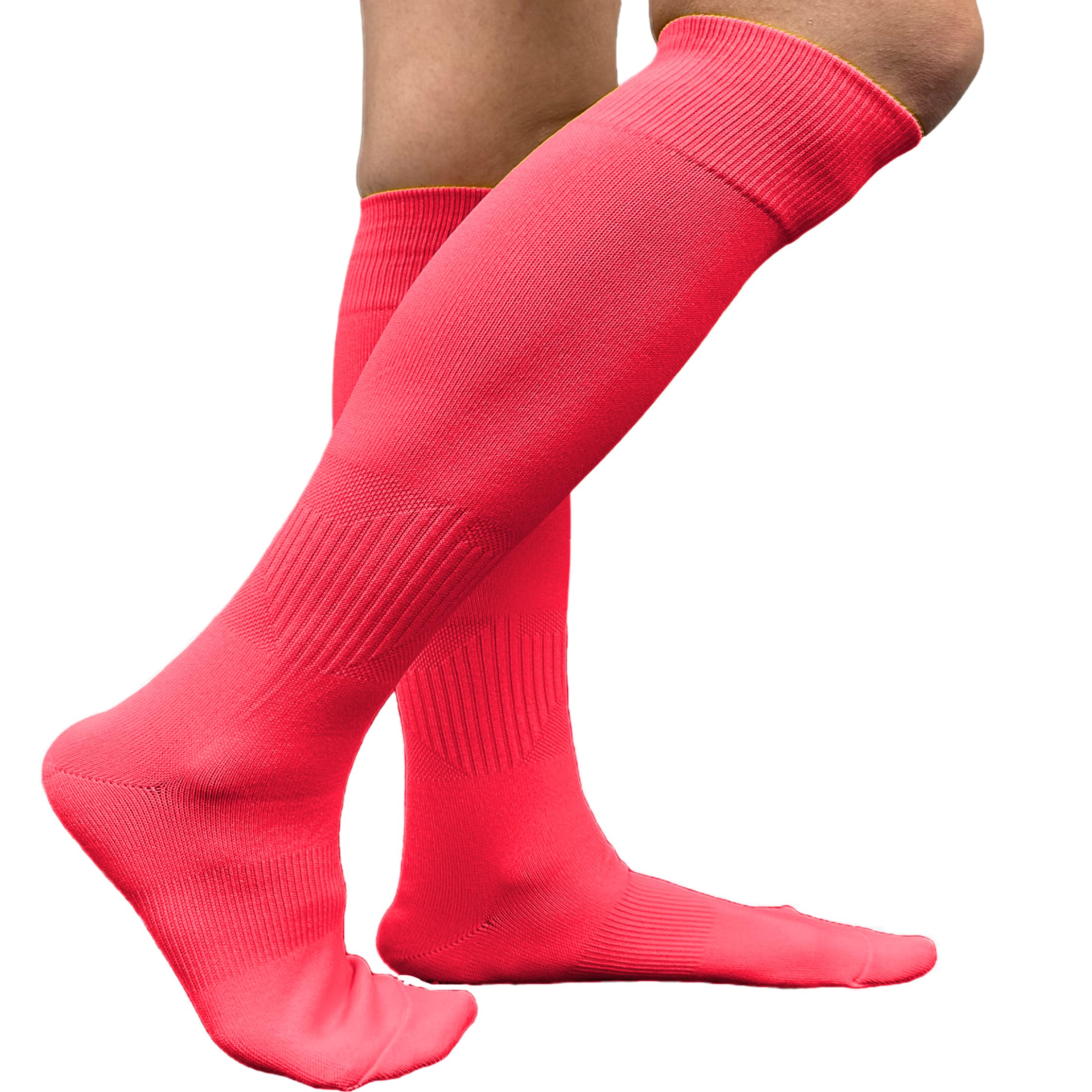 Affordable Polyester Soccer Knee High Socks for Men & Women - Breathable Team Sports Socks for Soccer, Football, Running & Gym Workouts - Perfect for Athletes & Casual Wear