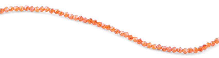 4mm Red Twist Round Faceted Crystal Beads for Jewelry Making, DIY Crafts, Bracelets & Necklaces - Sparkling Glass Beads for Scrapbooking, Sewing & Home Decor