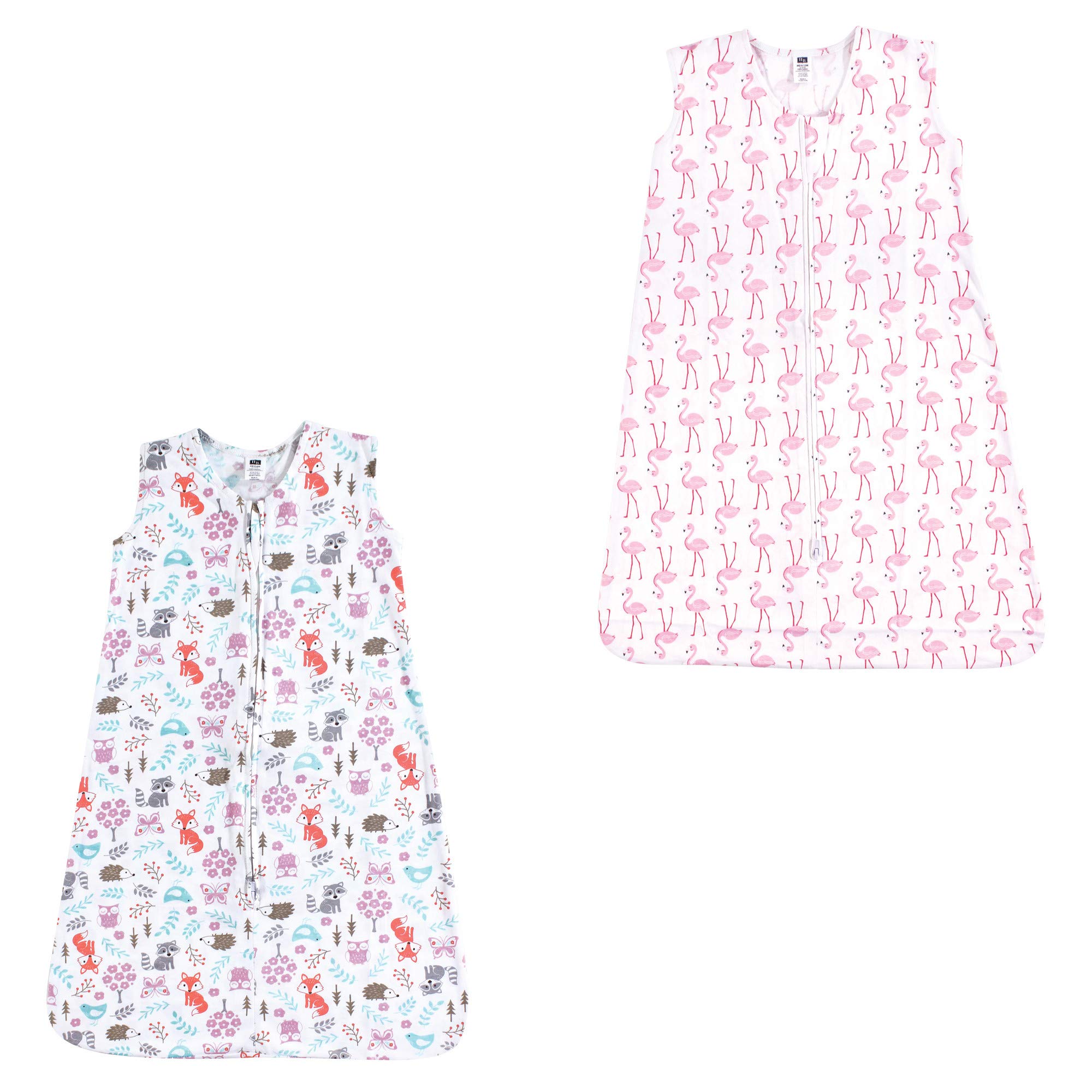 Hudson Baby Cotton Sleeveless Sleeping Bag for Infants - Comfortable Sleepwear for Daycare & Travel