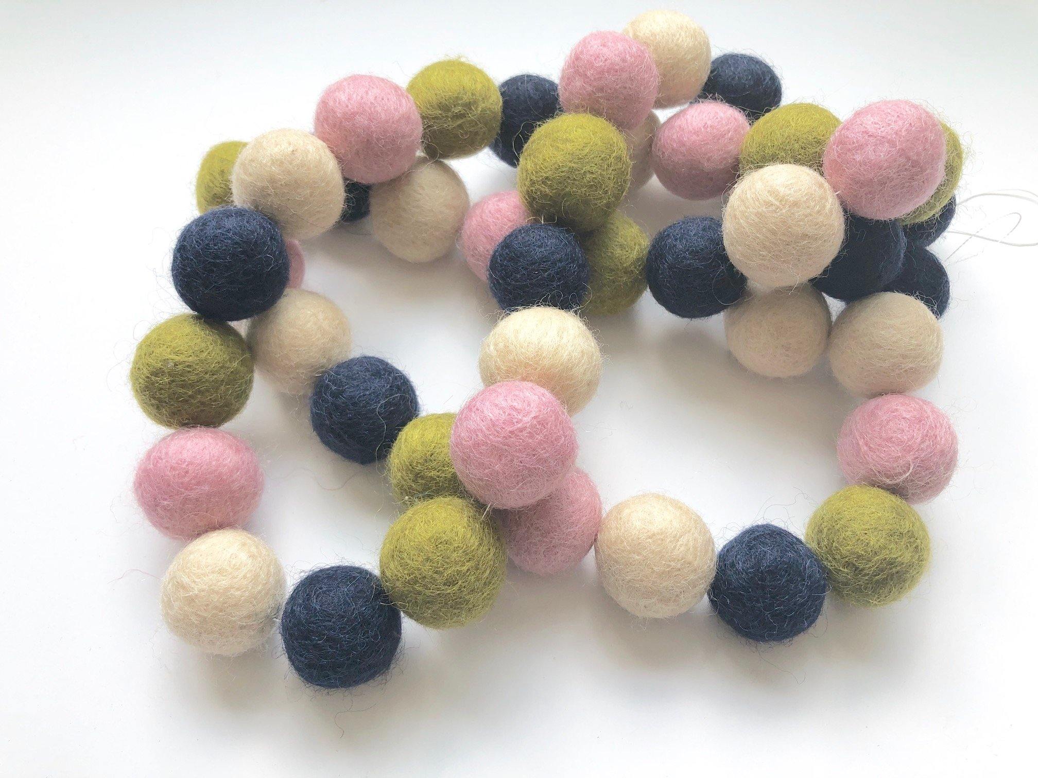 Baby Pink & Olive Garland - Elegant Floral Decor for Baby Showers, Weddings & Home Parties | Perfect for Nursery, Bridal & Birthday Decorations