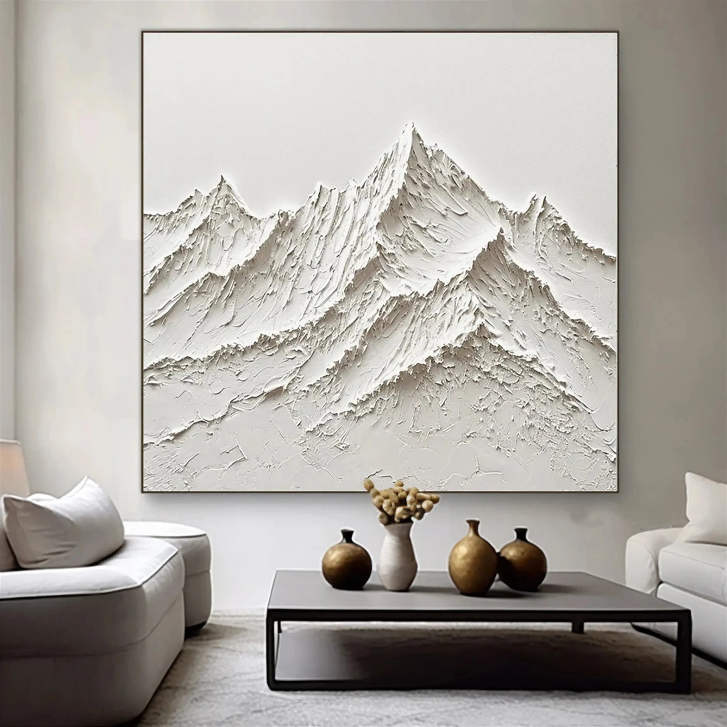 Minimalist Textured Plaster Art Painting - Modern Abstract Wall Decor for Living Room, Bedroom & Office #MM266