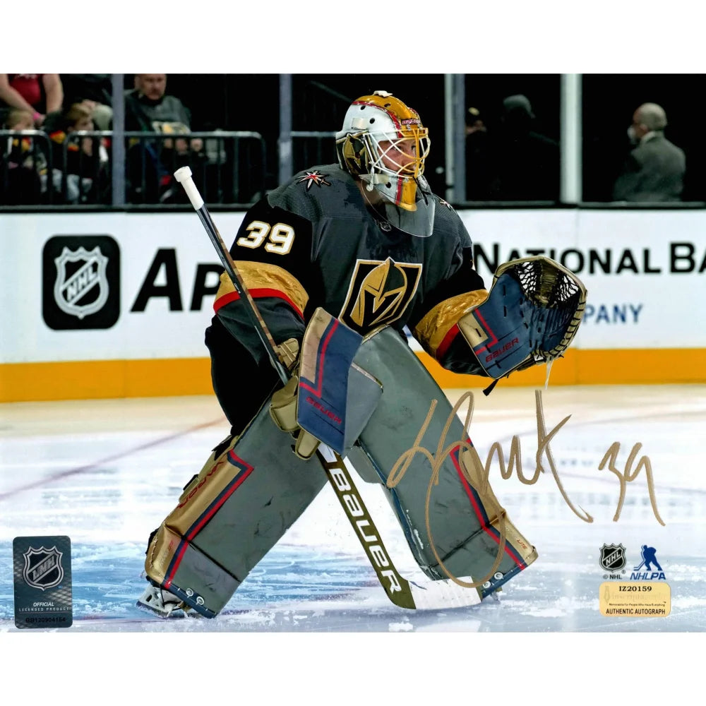 Laurent Brossoit Autographed Vegas Golden Knights 8x10 Photo with COA - NHL Memorabilia, Hockey Collectible for Fans, Perfect for Man Cave, Sports Bar, or Gift