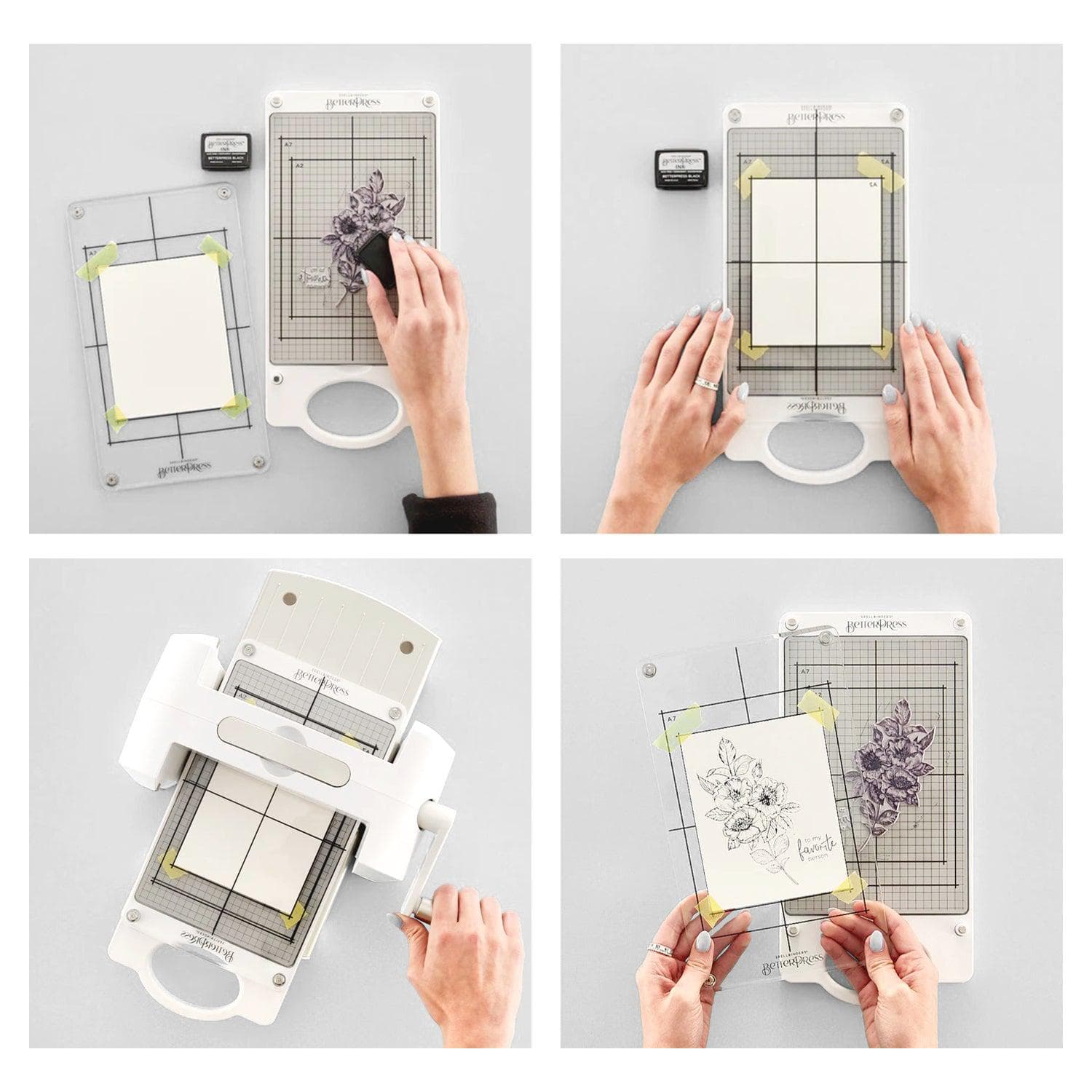 BetterPress Letterpress System for Card Making & Scrapbooking - DIY Crafting Tool for Greeting Cards, Invitations & Paper Projects