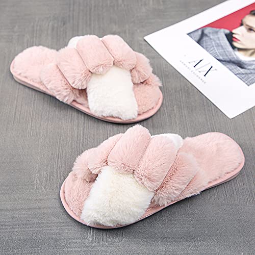 Women's Cozy Fuzzy Slippers - Soft Plush Fleece House Shoes for Indoor/Outdoor Wear