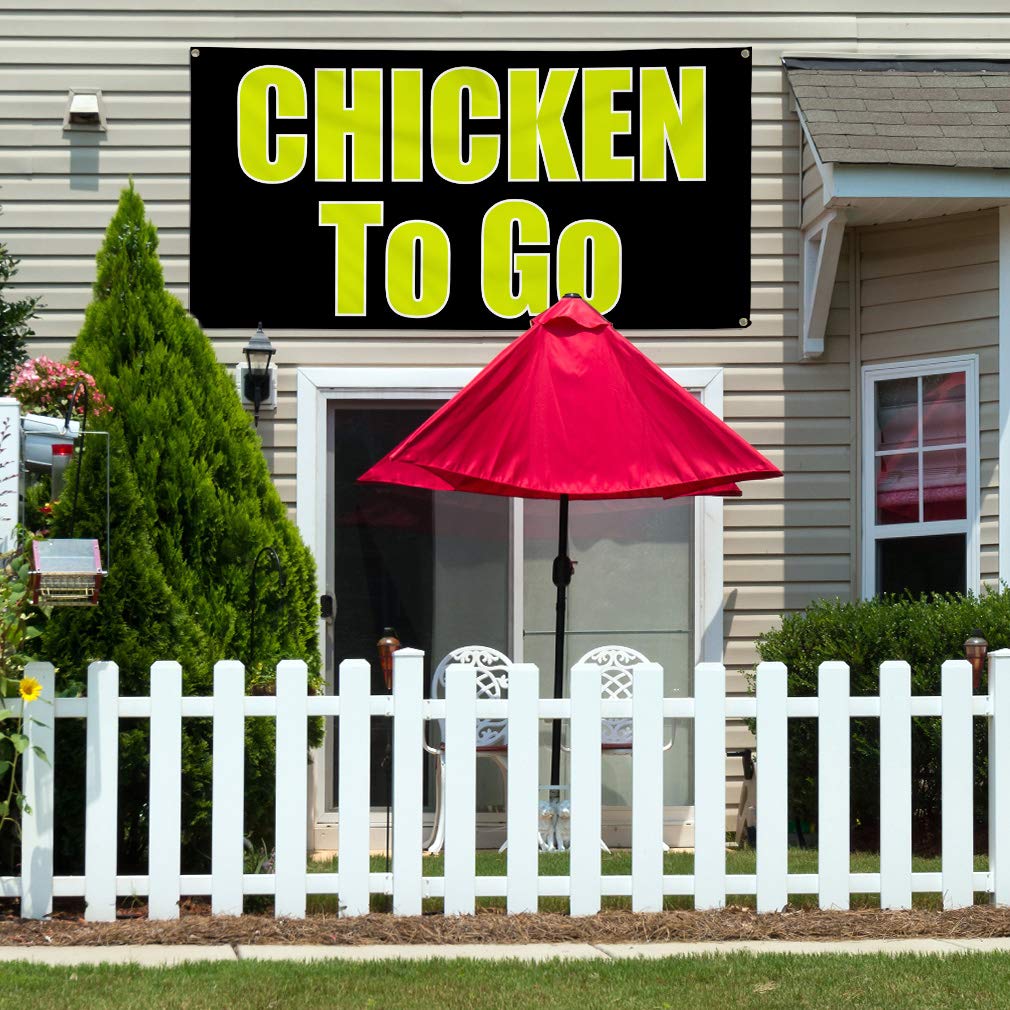 Durable 60x144 Inches Vinyl Banner with 10 Grommets - Weatherproof Outdoor Advertising Sign for Restaurants, Food Trucks & Industrial Use | Perfect for Yard Sales, Events & Promotions