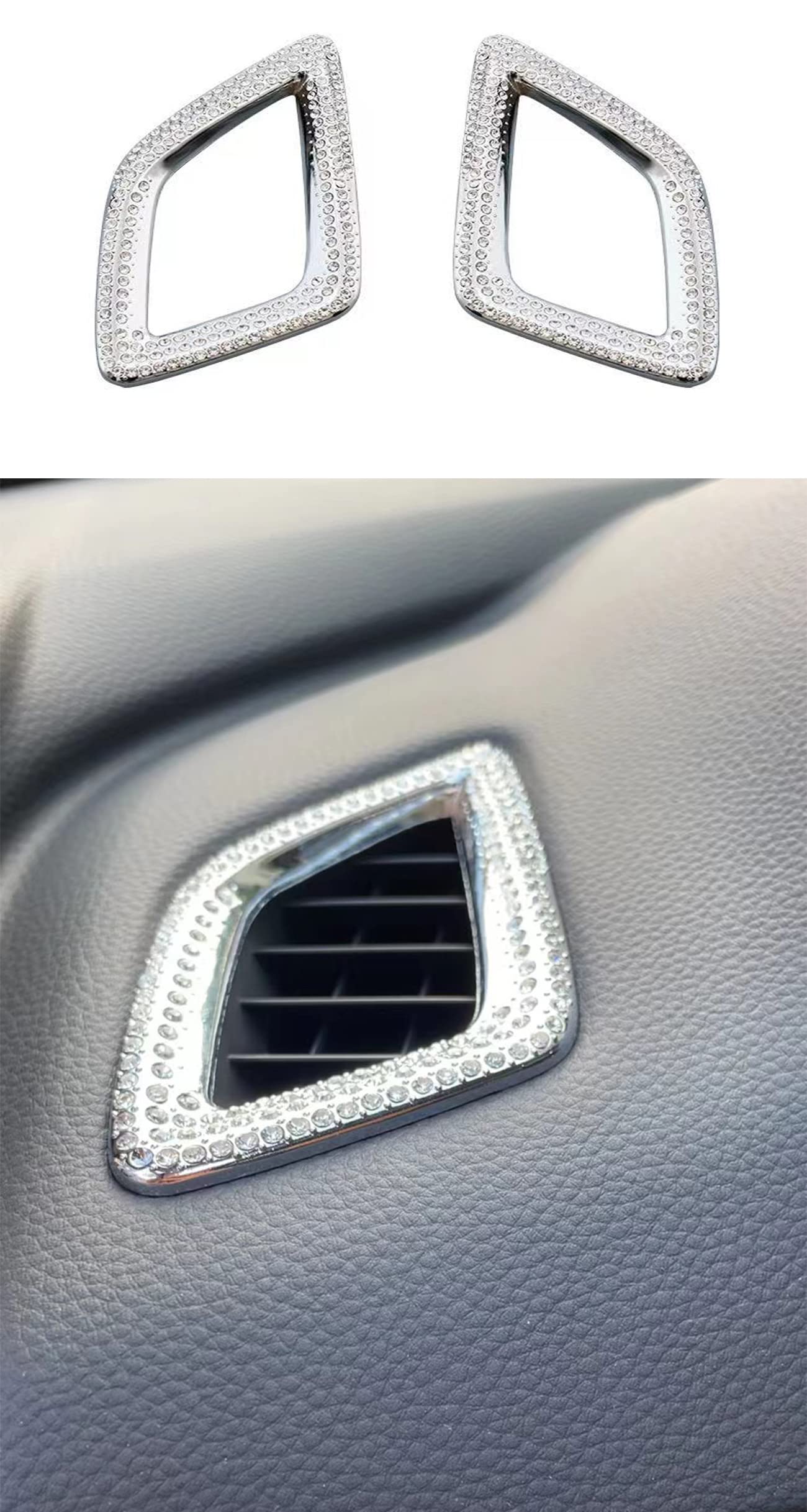 Crystal Rhinestone Car Air Vent Trim Cover - Compatible with Honda Accord 2018-2021 - Stylish Dashboard Decoration for Interior Upgrade (Perfect for Car Shows, Gifts & Personalization)