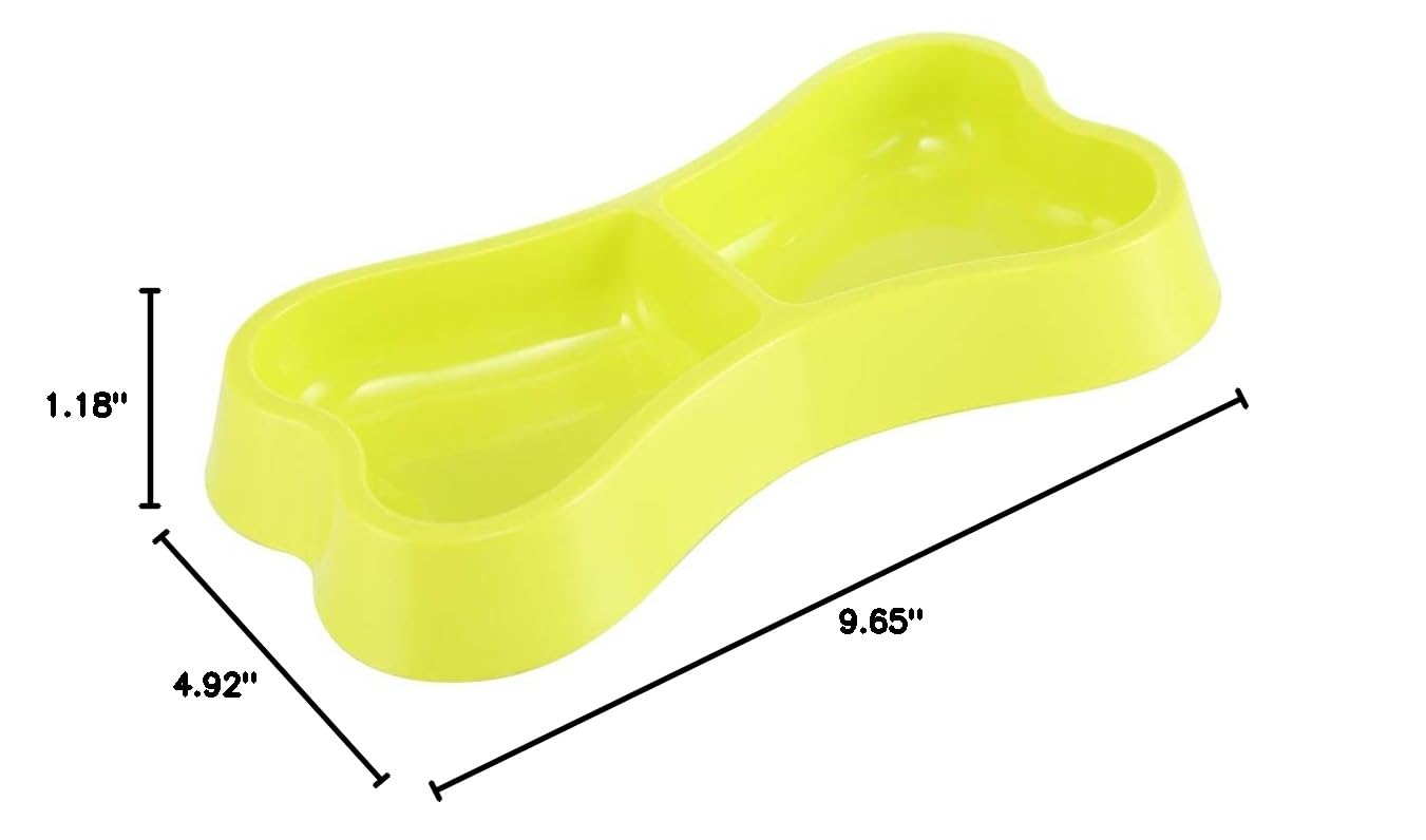 POPETPOP Dual Dog Feeder Bowl - 2-in-1 Pet Food & Water Bowls for Dogs - Perfect for Mealtime & Travel Use