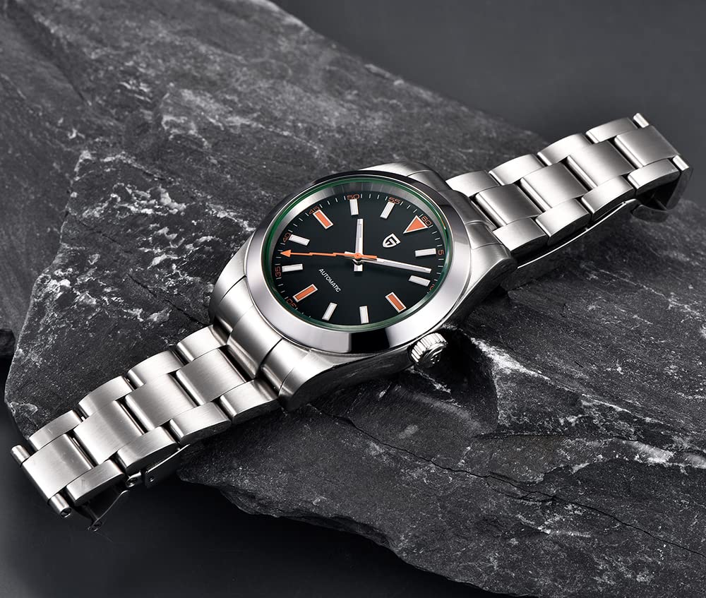 Pagani Design PD-1733 Automatic Men's Watch - 40mm Green Sapphire Glass, AR Coated, NH35A Movement, Waterproof Mechanical Wristwatch for Men | Perfect for Business, Casual Wear & Outdoor Activities