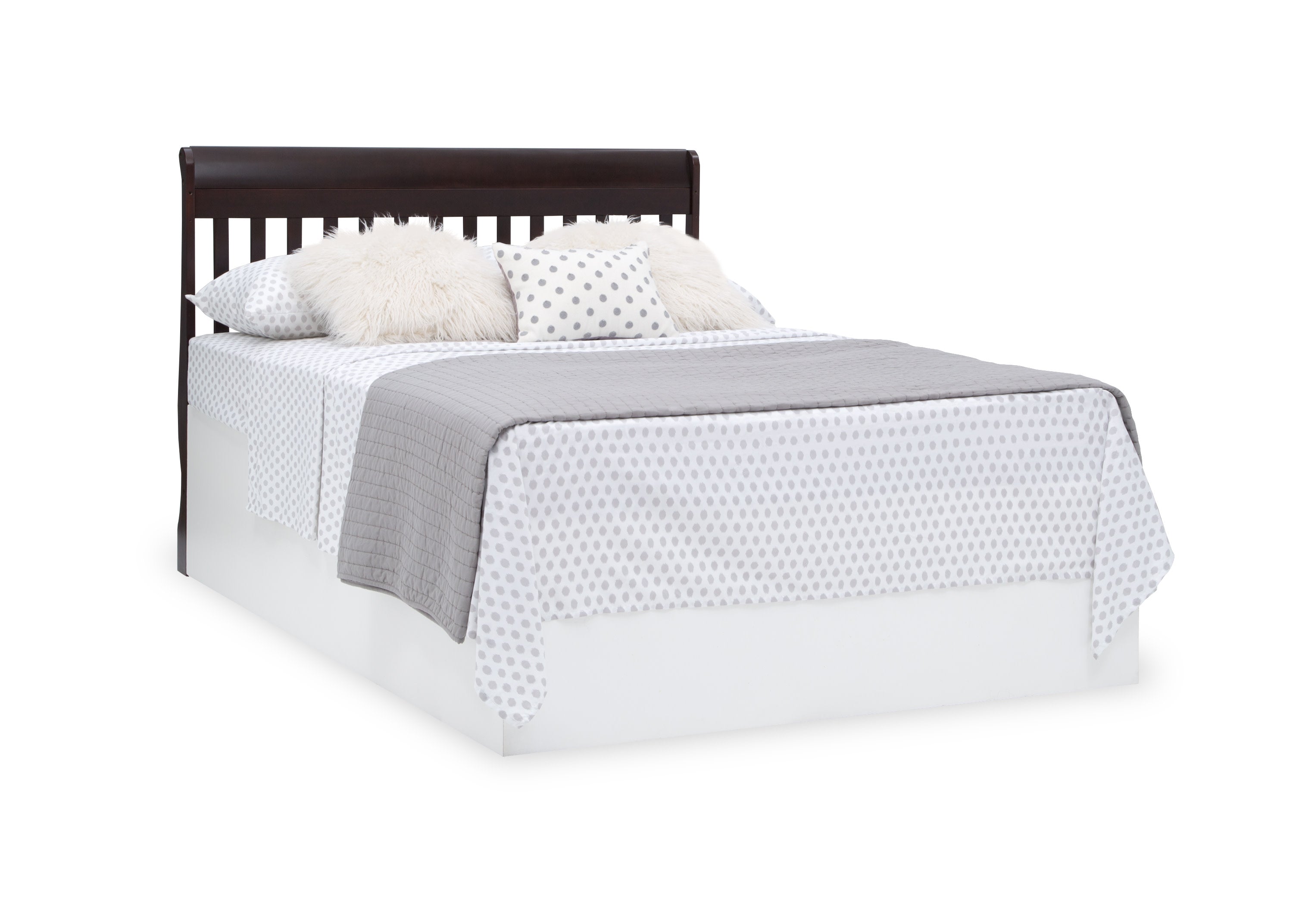 6-in-1 Convertible Baby Crib with Toddler Bed Conversion - Canton White Nursery Furniture for Newborn to Teen - Perfect for Small Spaces & Modern Nurseries