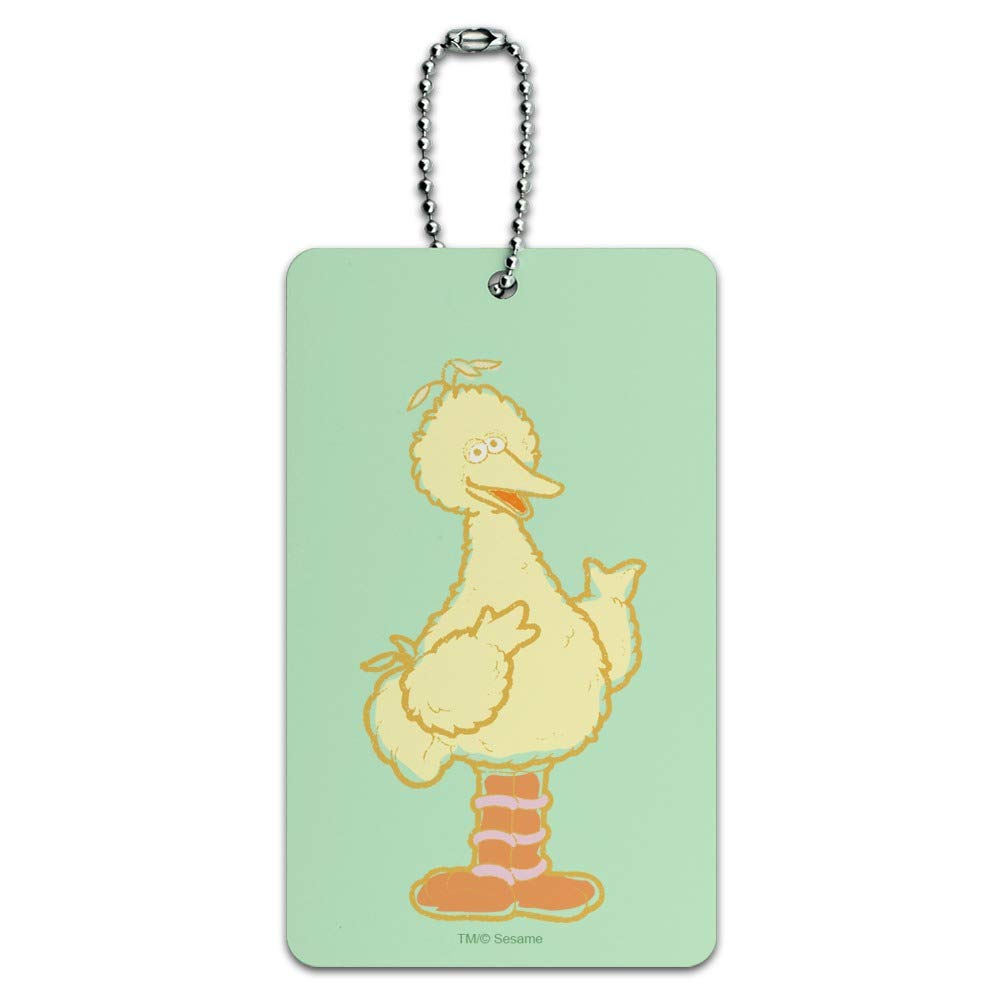 Vintage Sesame Street Big Bird Distressed Luggage Tag - Cute Carry-On Suitcase ID Tag for Kids Travel Accessories | Perfect for Disney Trips & Airplane Travel