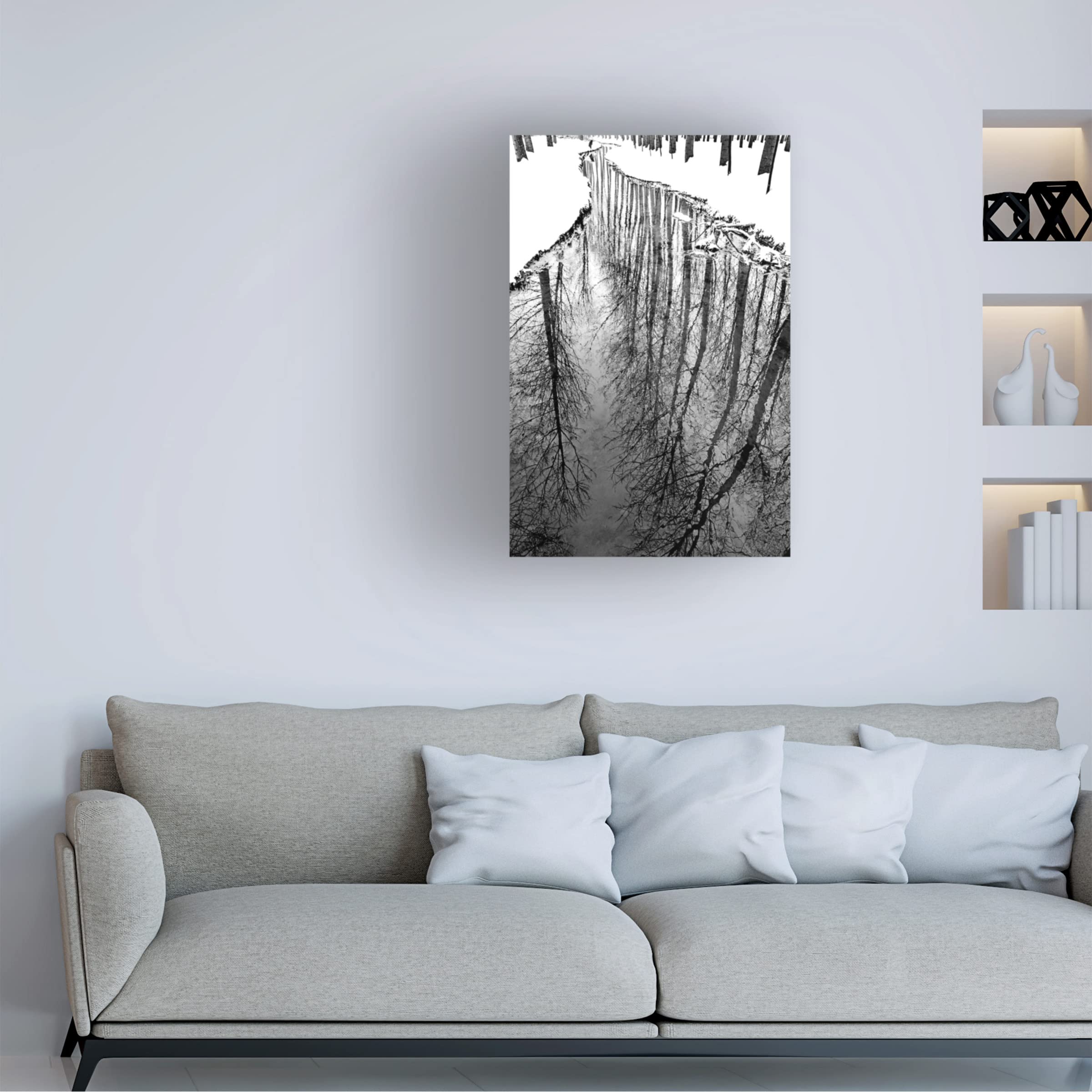Massimo Alloi 'Diving' Canvas Wall Art Print - Modern Ocean Scuba Diving Painting for Living Room, Bedroom & Office Decor