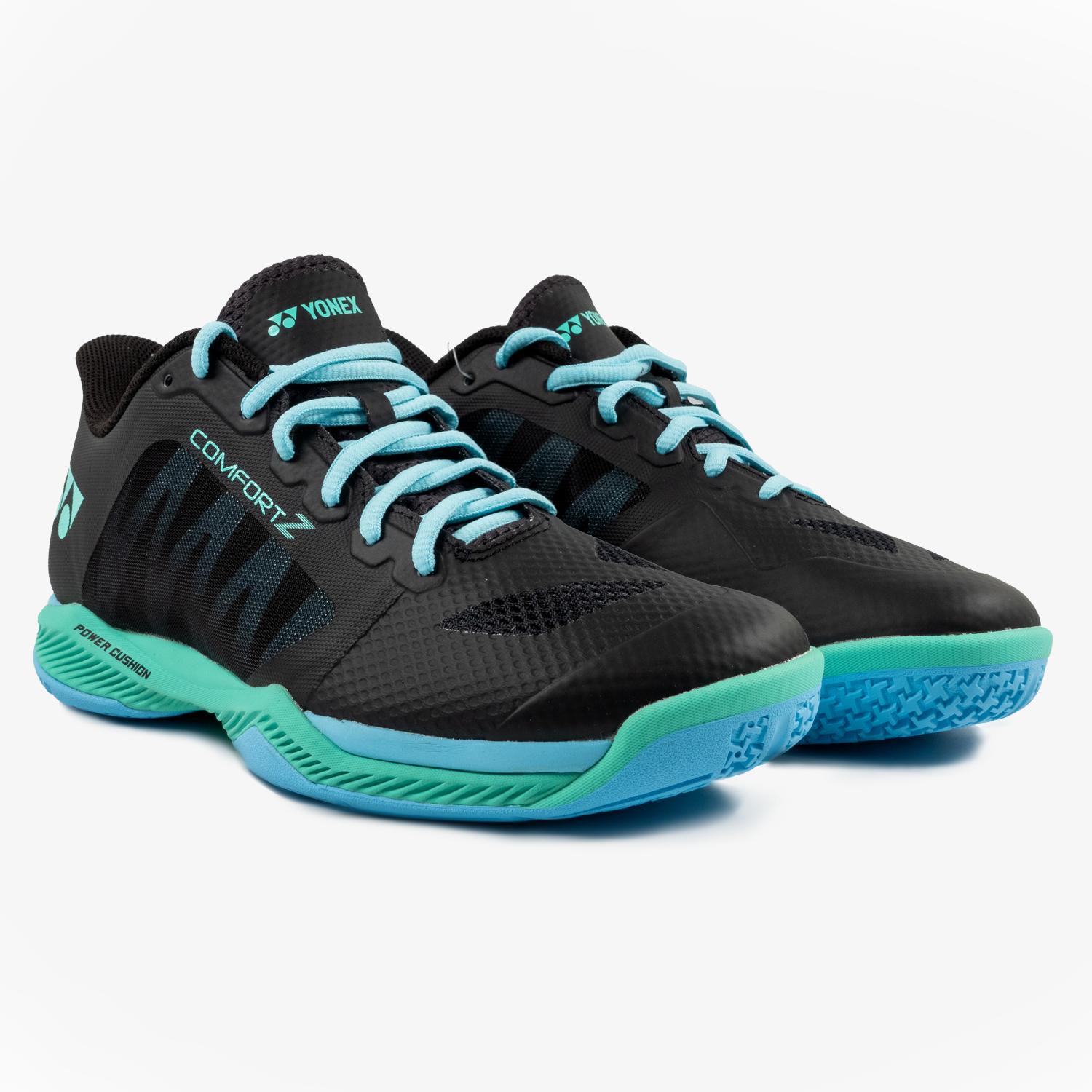 Yonex Power Cushion Comfort Z3 Women's Tennis Shoes - Black/Mint - Lightweight & Cushioned for Court Performance - Perfect for Indoor/Outdoor Training & Matches