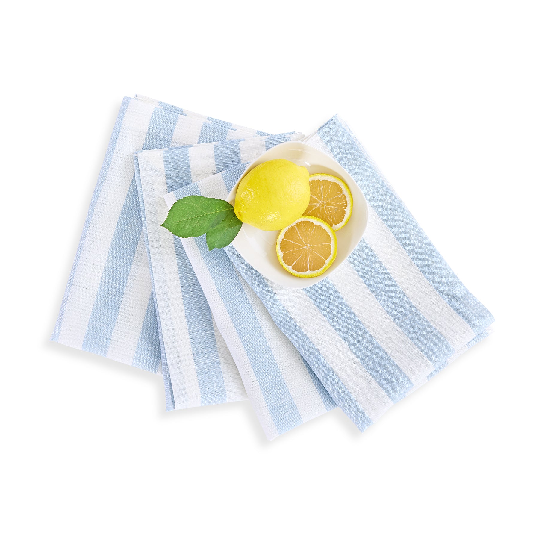Sorrento Stripe Napkins - Premium Cotton Dinner Napkins for Formal Dining, Parties & Weddings - Set of 12