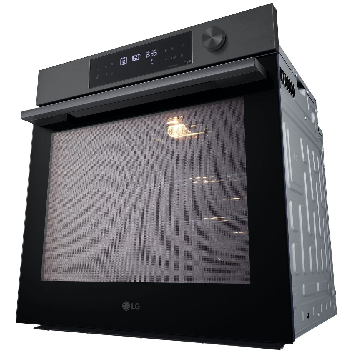LG 60cm InstaView Series 7 Pyrolytic Self-Cleaning Oven - Black (BO607G1MB4) | Smart Built-In Electric Oven with Door-in-Door Design for Modern Kitchens & Home Baking