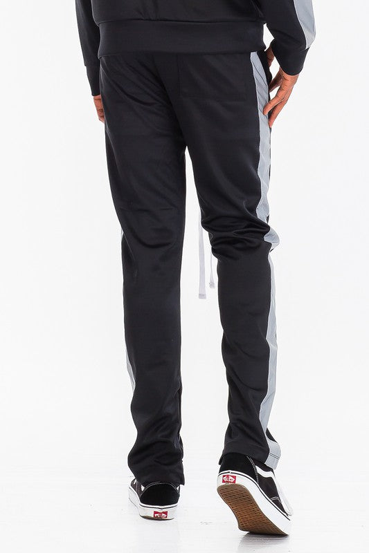 Men's Single Stripe Track Pants - Comfortable Athletic Joggers for Running, Gym & Casual Wear | Lightweight Breathable Workout Pants