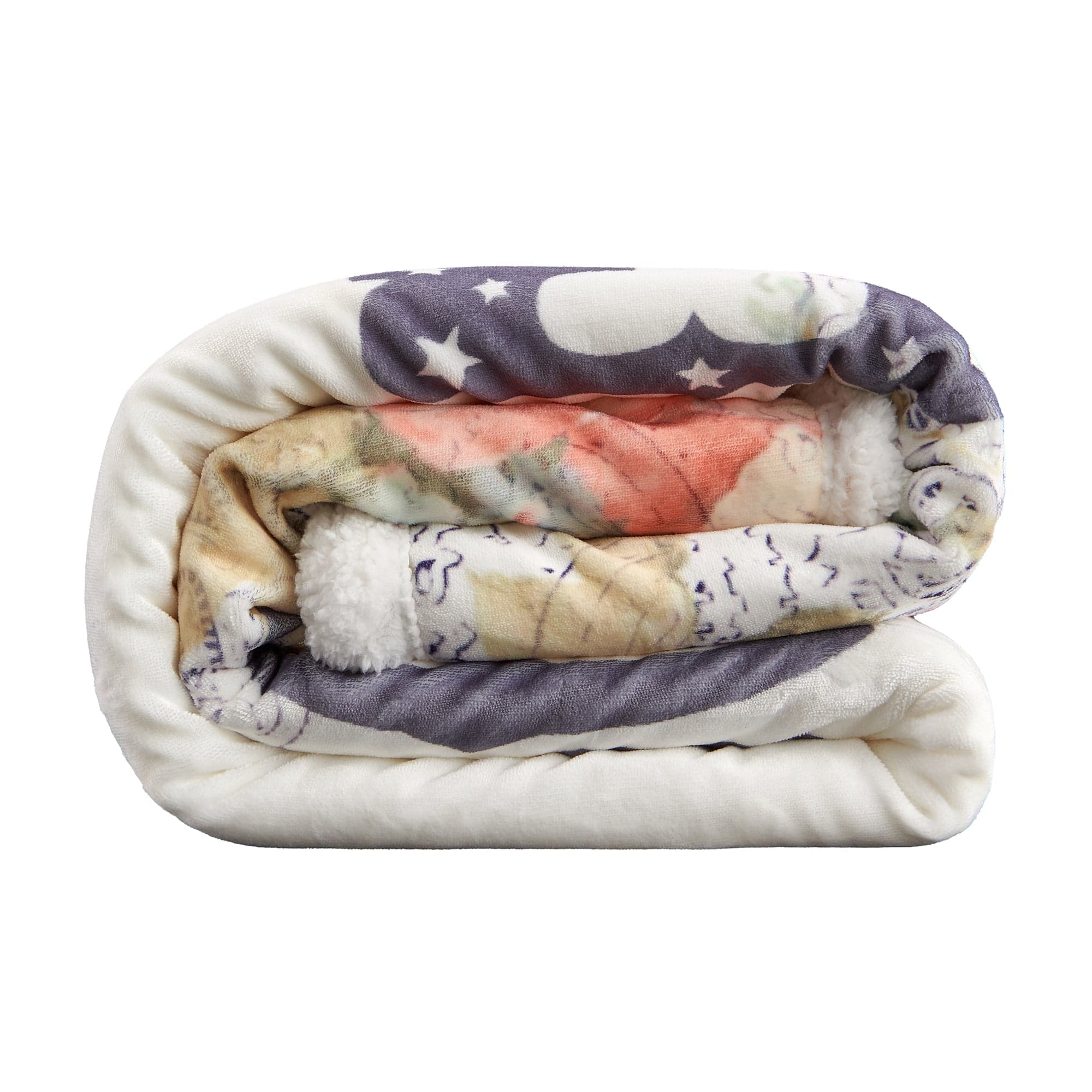 Long Live Cowboys Campfire Sherpa Throw Blanket - Soft Flannel Plaid Western Style for Couch, Bed & Outdoor Camping - Cozy Warm Winter Gift for Men & Women