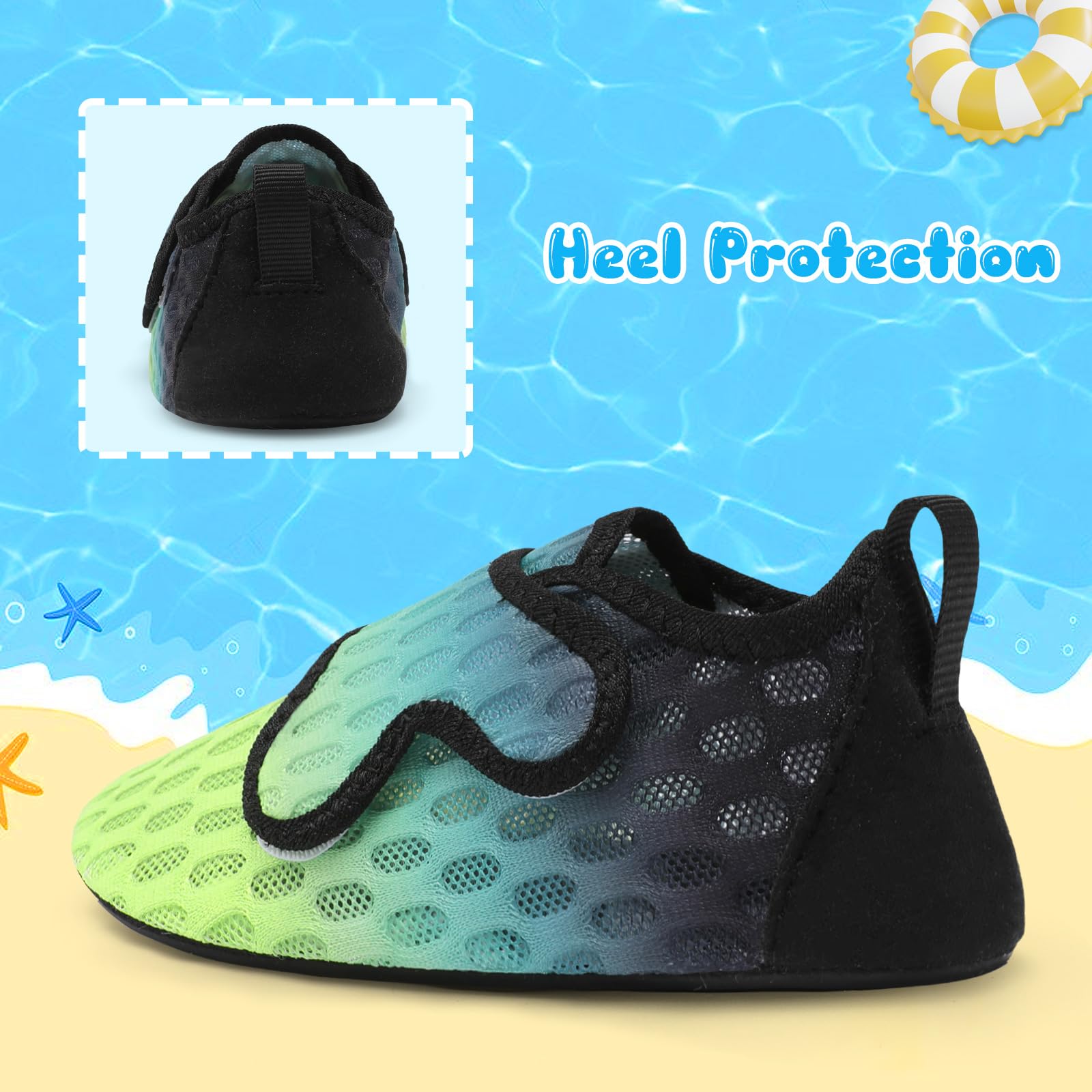 XIHALOOK Toddler Water Shoes for Boys & Girls - Quick Dry Barefoot Aqua Socks for Beach, Pool, and Outdoor Adventures