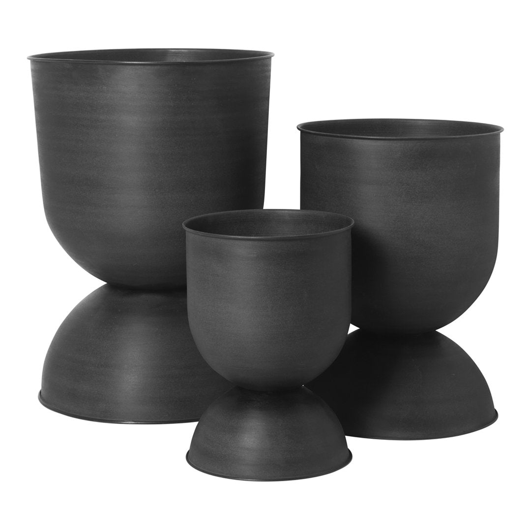 Ferm Living Hourglass Pot - Modern Ceramic Planter for Succulents & Small Plants - Perfect for Home, Office & Indoor Decor