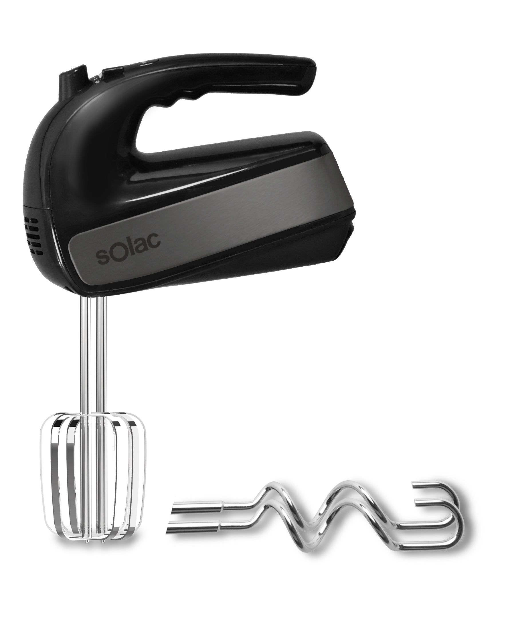 5-Speed Turbo Hand Mixer with Stainless Steel Beaters & Dough Hooks - Powerful Electric Handheld Mixer for Baking, Whipping, Blending - Perfect for Cakes, Cookies, Bread & More